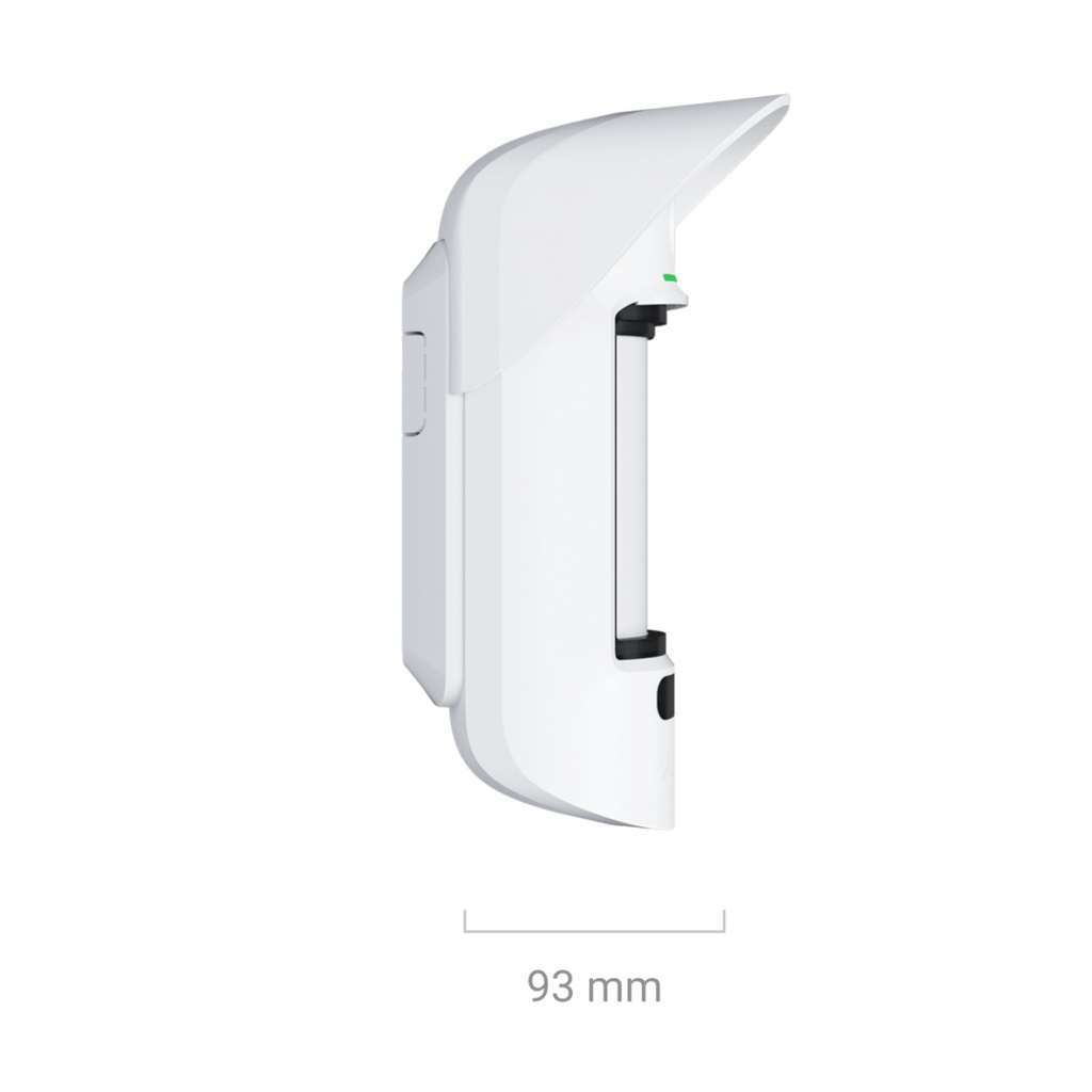 Ajax MotionCam Outdoor (PhOD) Jeweller – izmēri, skats no sāniem