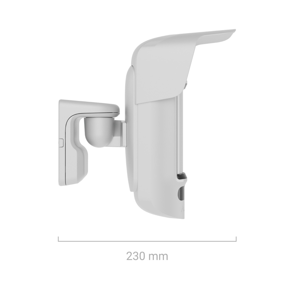 Ajax MotionCam Outdoor HighMount (PhOD) Jeweller – izmēri, skats no sāniem