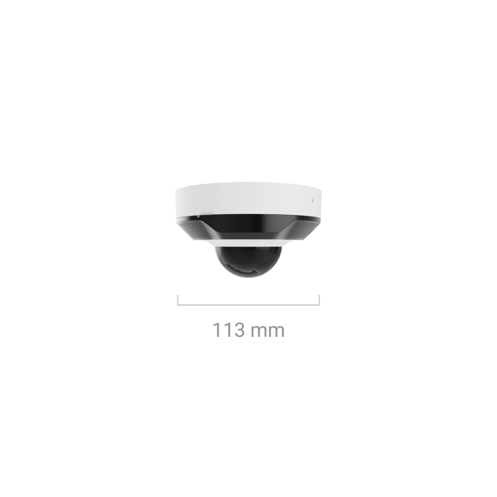 Ajax DomeCam Mini (5 Mp/2.8 mm) – izmēri, skats no sāniem