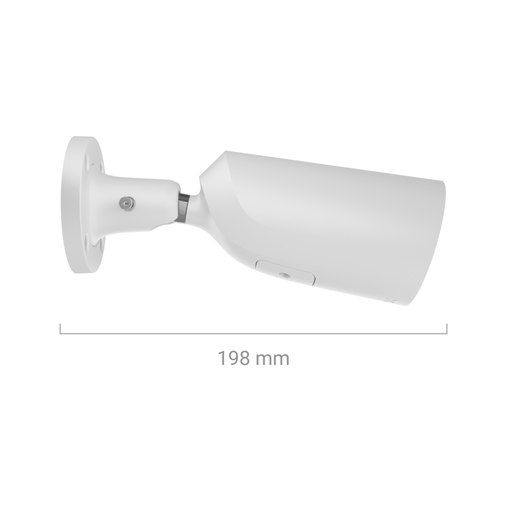 Ajax BulletCam HL (8 Mp/2.8mm) – izmēri, skats no sāniem
