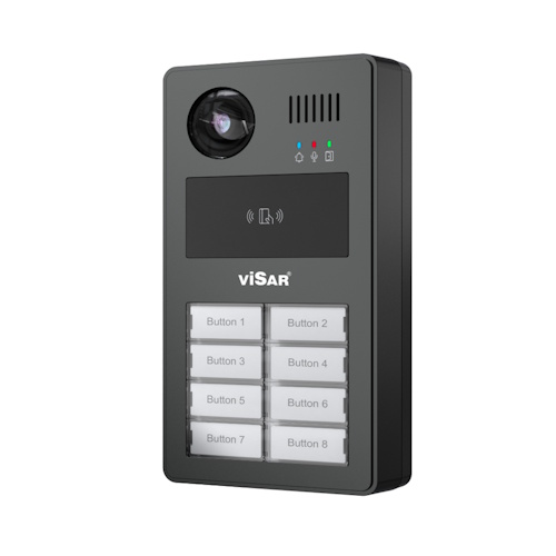 VSI MA108S1, daudzdzīvokļu izsaukuma videopanelis, 8 abonenti