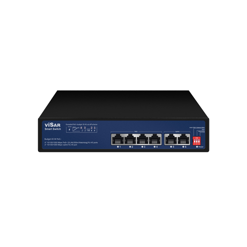 [07069] VSS W04GPOE2, PoE komutators, 4× Gigabit Ethernet PoE + 2× Gigabit Ethernet augšupsaites porti