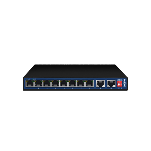 VSS W08POE2G, PoE komutators, 8× Ethernet PoE + 2× Gigabit Ethernet augšupsaites porti