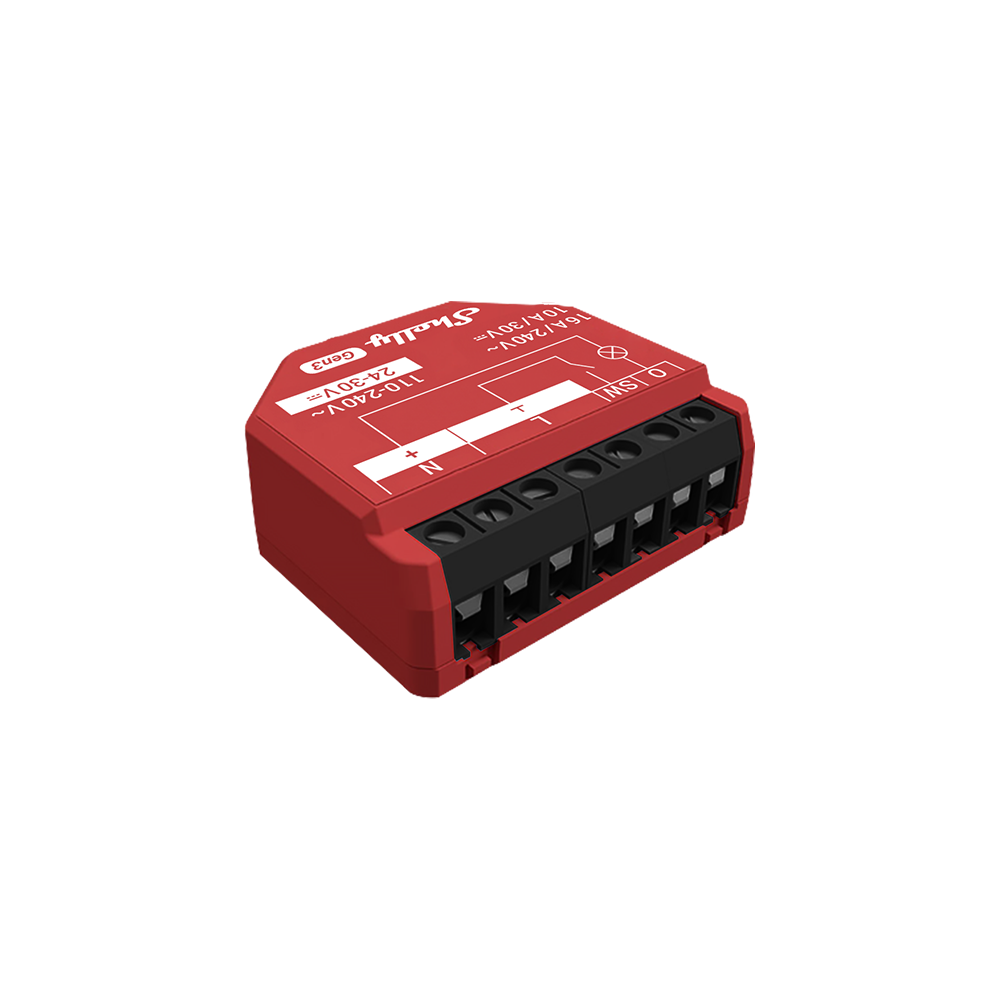 [07628] Shelly 1PM Gen3, 1 kanāla relejs ar jaudas mērīšanu, 16 A (Wi-Fi, Bluetooth)