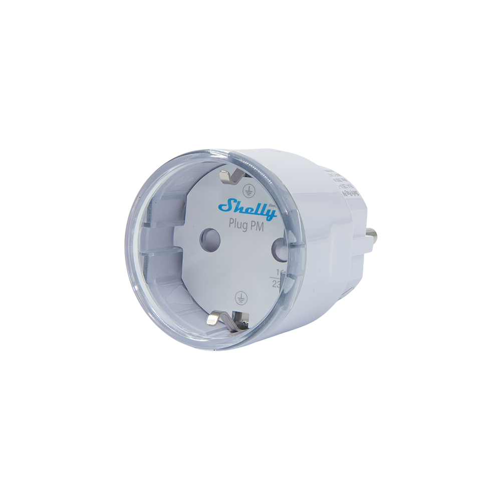 Shelly Plug PM Gen3 White, kontaktligzdas patēriņa mērītājs, balts