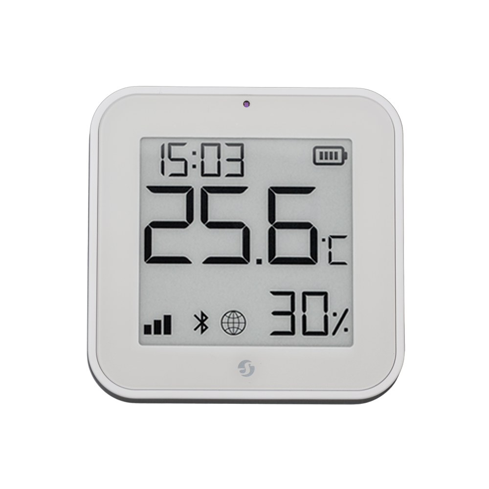 Shelly BLU H&T Display ZB White, temperatūras un mitruma sensors ar displeju, balts