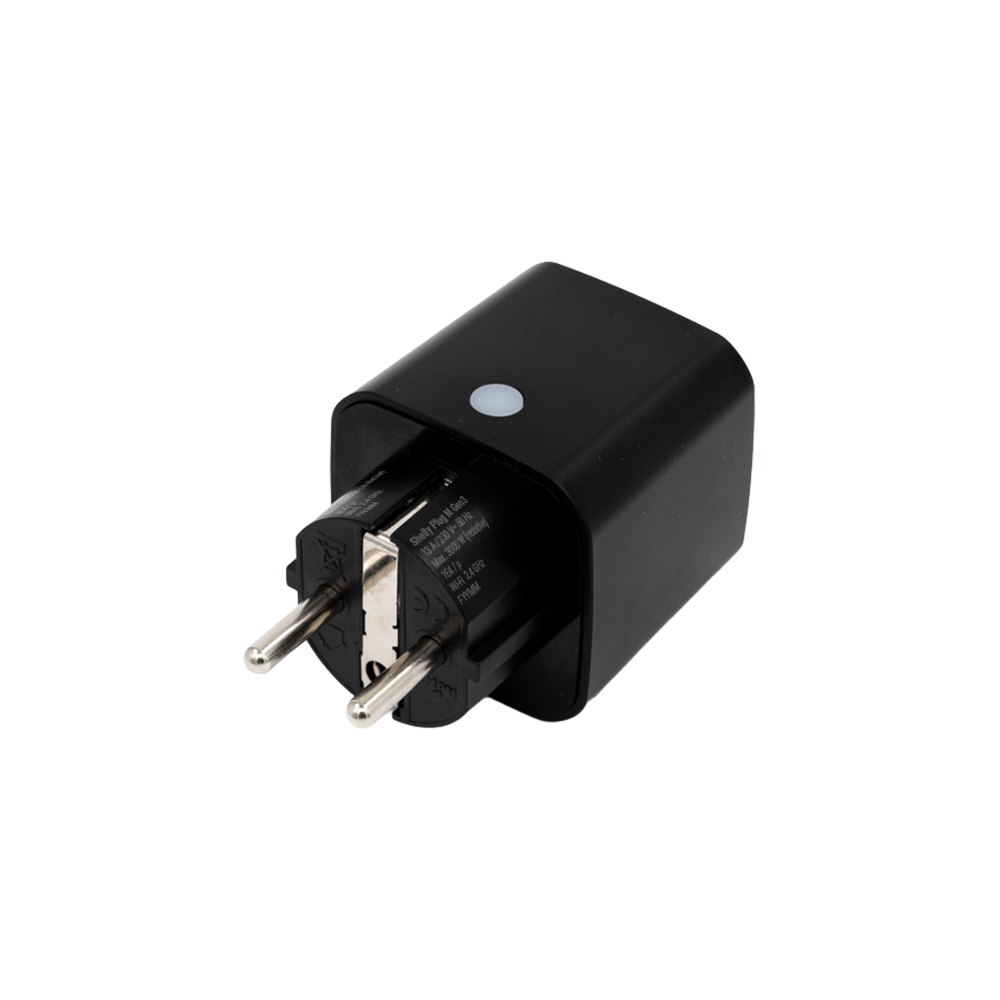 Shelly Plug M Gen3 Black, viedā kontaktligzda ar patēriņa mērīšanu, melna