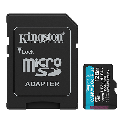 Kingston Canvas Plus 128 GB microSD atmiņas karte, V30
