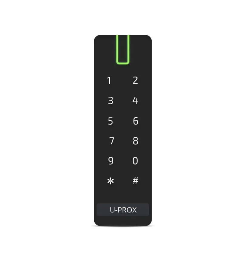 U-Prox SL keypad, universāls nolasītājs ar tastatūru, melns