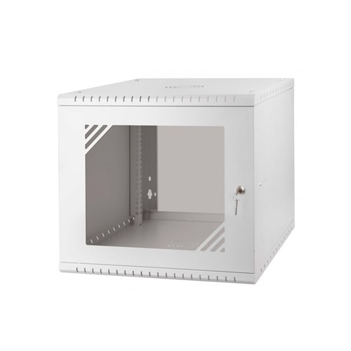 [02970] SF 9UC450GG, 19" 9U sienas komutācijas skapis, 600×450×500 mm, stikla durvis, pelēks, nesamontēts