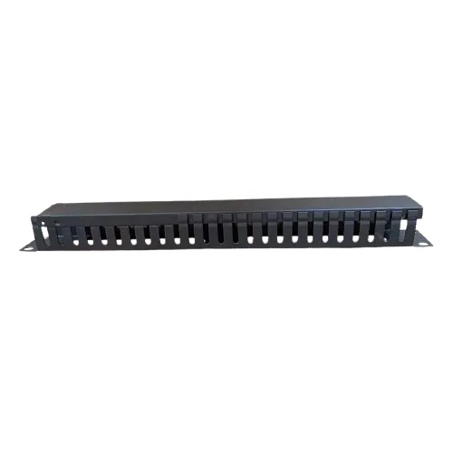 [P02320] SF 1U24CM, 19" 1U kabeļu organizators, 24 sloti, alumīnija