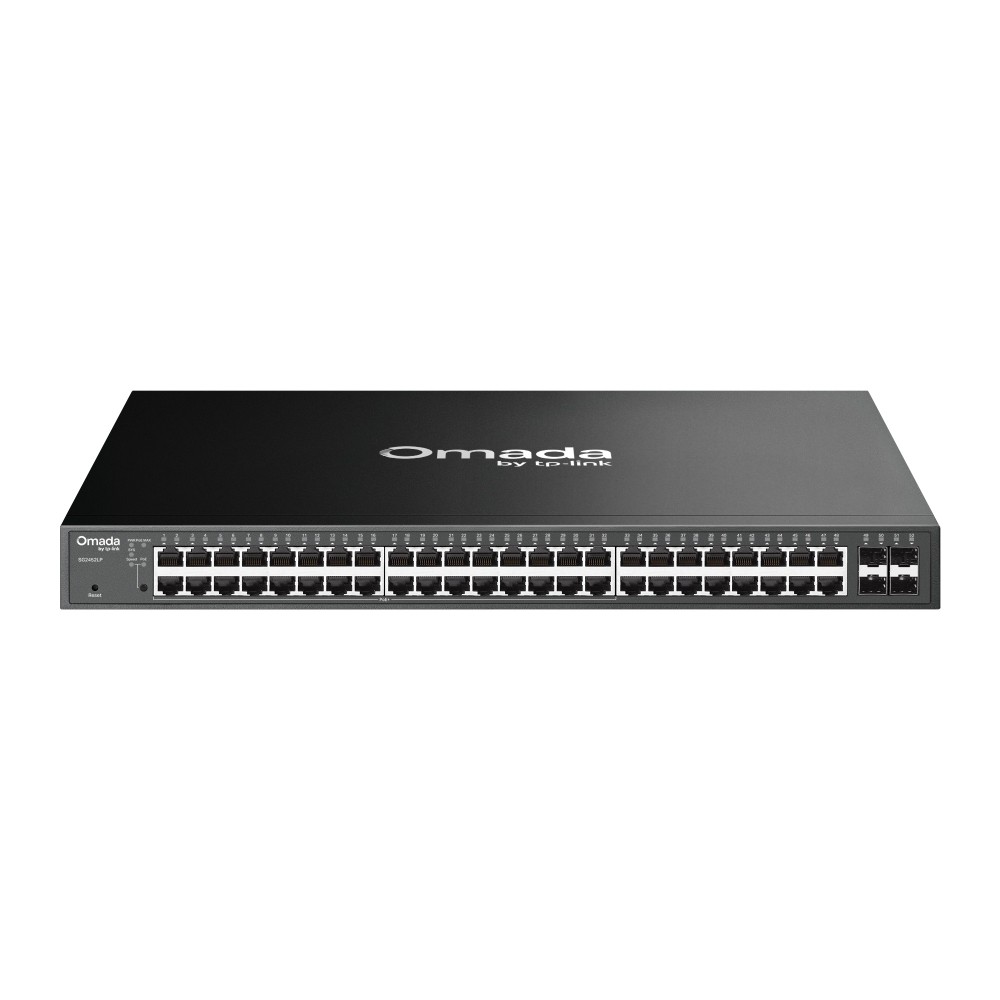 Omada SG2452LP, 48 portu gigabitu Smart komutators ar 32 PoE+ portiem un 4 SFP slotiem